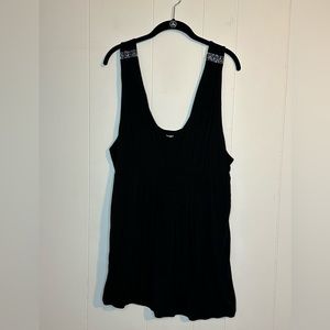 Lane Bryant black bubble hem tank with sequin accents size 22/24.